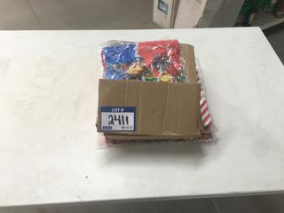 Quantity of Holiday Gift Bags & quantity of Cloth Paw Patrol Gift Bags.