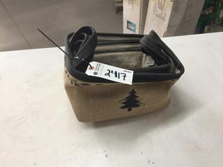 (3) Jute Holiday Tree Soft Storage Baskets.