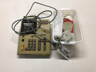 Canon Canola P1010-C Adding Machine c/w Paper Rolls.