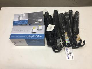 (2) 5"x 5" Wall Cubes & Quantity of Umbrellas.