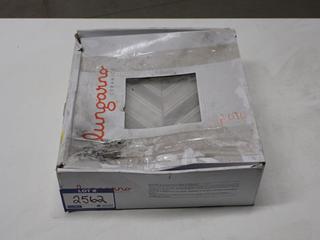 (1) 6pc Box of Chevron Glass Mosaic Sheet Tile.