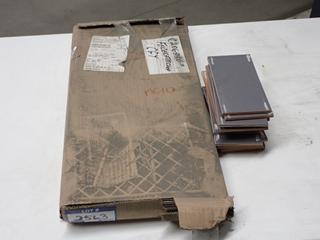 Quantity of 4"x 8" Grey Subway Tile, 12"x 24" Grey Tile & 8"x 12" White Tile.