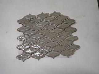 (4) Boxes of Geoscapes Groovy Lantern Tiles in Glossy Taupe.