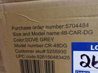 Carrera Vanity in Dove Grey 48", Model CR-48DG.