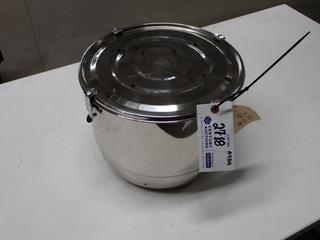 10"H Humidity Curing Stainless Steel Storage Container.