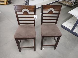 (2) Wooden Dining Chairs.