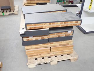 Quantity of Wooden Display Platforms, 36"x 18" & 36"x 36", 4" Thick.