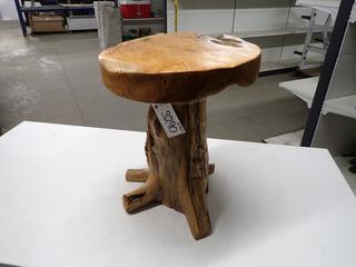 Teak Root Side Table, Approximately 15.5"x 20".