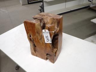 Teak Root Square Block, Approximately 10.5"x 10"x 16".