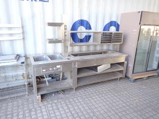 Wells Stainless Steel Steam Table 8'7"W x 78"H x 3'D.