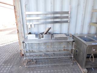 Stainless Steel Kitchen Rack 5'W x 74"H x 2'D.