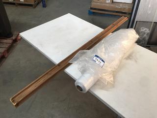 Roll of Poly (54"W) & (1) Piece Wood Trim, 64"L.