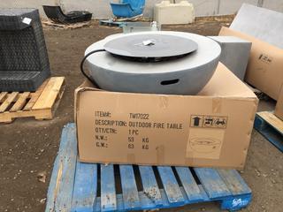 Round Patio Fire Table, Model TM17022.