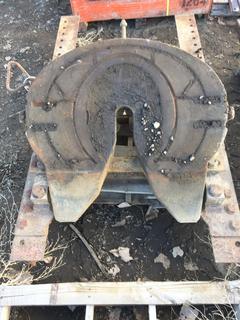 Fifth Wheel Plate Bolted to Steel Frame.