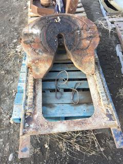 Fifth Wheel Plate Bolted to Steel Frame.