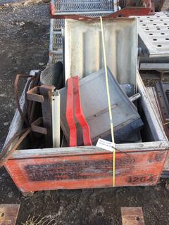 Wooden Crate with Quarter Fenders, Mounts and Steel Cable.