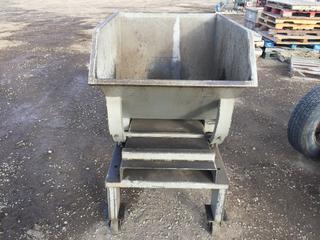 Self Dumping Chip Bin with Drain.