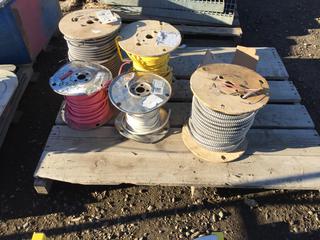 Quantity of Assorted Electrical Cable and 3/4" Conduit Clips.