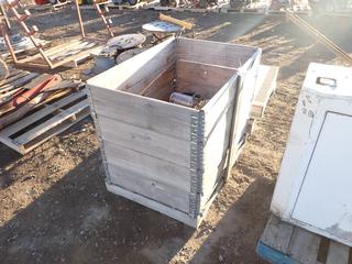 Wooden Crate with Fire Extinguisher Holders, Chain Link.
