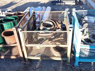 Steel Crate of Pipe Flanges.