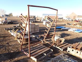 Steel Rack 63"W x 31" x 73"H.