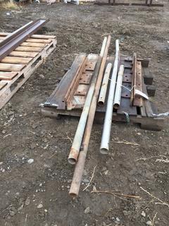 Quantity of Steel Pipe and Truck Frame Pieces.