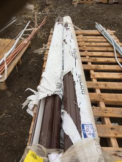 Quantity of 4" Brown Plastic Gutter 10" Lengths.