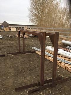 (2) Steel Saw Horses 100"L x 48"H.