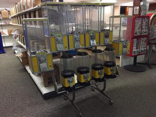 Northern Beaver Candy & Toy Machines. Approximately 66 1/2"L x 63"H. *Note: Keys For This Machine Are In Office