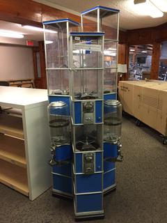 Northern Beaver Candy & Toy Machines. Approximately 77"H. *Note: Keys For This Machine Are In Office