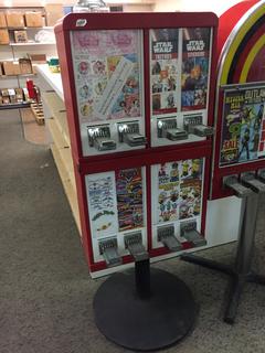 Tattoo & Sticker Machine. Approximately 53 1/2"H x 22"L. *Note: Keys For This Machine Are In Office