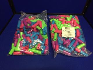 Quantity of 2" Siren Whistles & Miniature Mystery Mix Toys in Capsules.