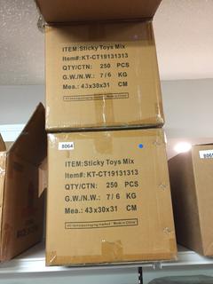 Quantity of Sticky Toys In Capsules.