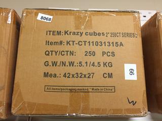 Quantity of Krazy Cubes Miniature Rubix Cubes In Capsules.