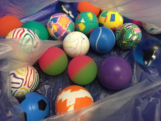 Assorted Large & Small Bouncy Balls.
