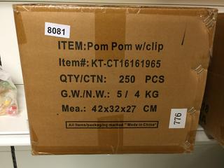 Quantity of Pom Poms w/ Clip in Capsules.