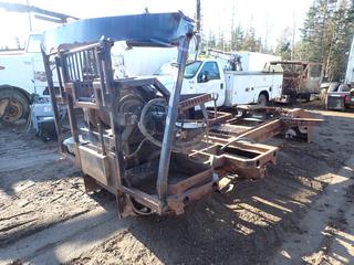 Truck Tractor Deck w/ Headache Rack, Holland Sliding 5th Wheel, SN 94122990002, And Winch, *Note: Parts Only* **Buyer Responsible For Load Out**