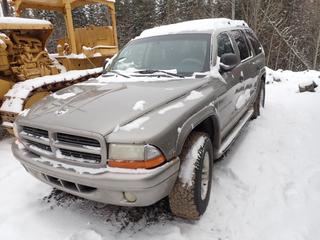 2001 Dodge Durango SLT 4x4 SUV, 4.7L Dodge V8 Magnum Gas Engine, 265/75R16 Tires, VIN 1B4HS28N21F567430, *Note: No Key, Running Condition Unknown* **Buyer Responsible For Load Out**