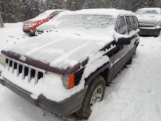 1996 Jeep Grand Cherokee SUV, 4x4, 5.2L Gas Engine, Auto Trans., LT235/75R15 Tires, VIN 1J4GZ58Y3TC375633, *Note: Parts Only, No Key, Running Condition Unknown* **Buyer Responsible For Load Out**