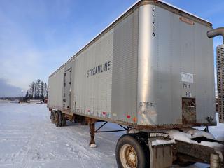 1974 45' Canadian Trailmobile T/A Dry Van Semi Trailer, Shelving and Contents Included, 10.00-20 Tires, VIN 674.1231.2182.004