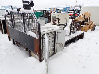 Flat Deck Body For Pickup Trucks, 11 Ft. x 8 Ft., *Note: Damaged Tool Cabinets And Hose Reel* **Buyer Responsible For Load Out**