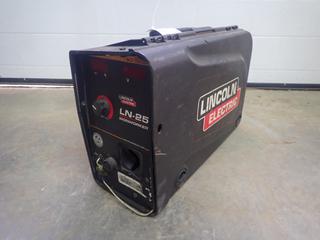 Lincoln Electric LN-25 Ironworker 15-110V Single Phase Portable Wire Feeder C/w Lincoln Electric Magnum Pro 400 Mig Gun. SN U1140407952