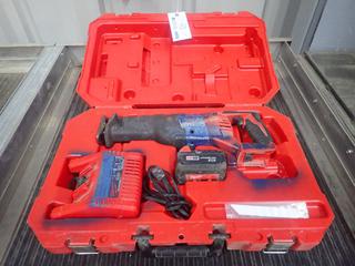 Milwaukee Sawzall 18V Reciprocating Saw C/w (1) M18 Battery And (1) 18V Battery Charger. SN B58A008421524