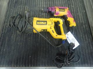 Dewalt DW311 120V Reciprocating Saw C/w Dewalt DW222 120V 3/8in VSR Drill