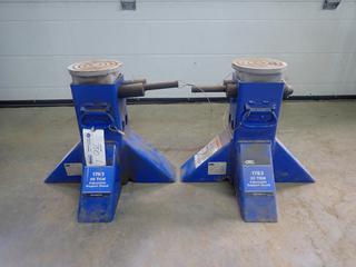 (2) OTC 20-Ton Cap. Adjustable Support Stands. SN 1409AQAT, PN 1783