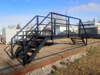 19ft X 40in X 38in 5-Stair Crossover Platform, 72in Total Platform Height