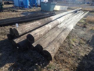 Qty Of Approx. 35ft - 40ft Treated Lumber Poles