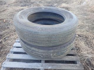 (1) Dunlop And (1) Hercules 255/70/22.5 Tires