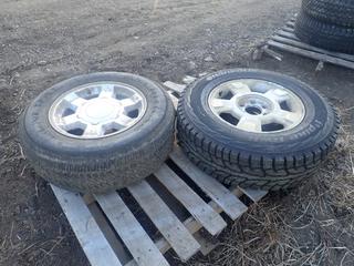 (1) 245/70/17 And (1) 245/75/17 Tires w/ Chevrolert/GMC Rims