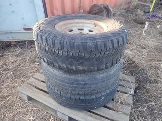 Qty Of (3) 16in Tires w/ 8-Bolt Steel Rims